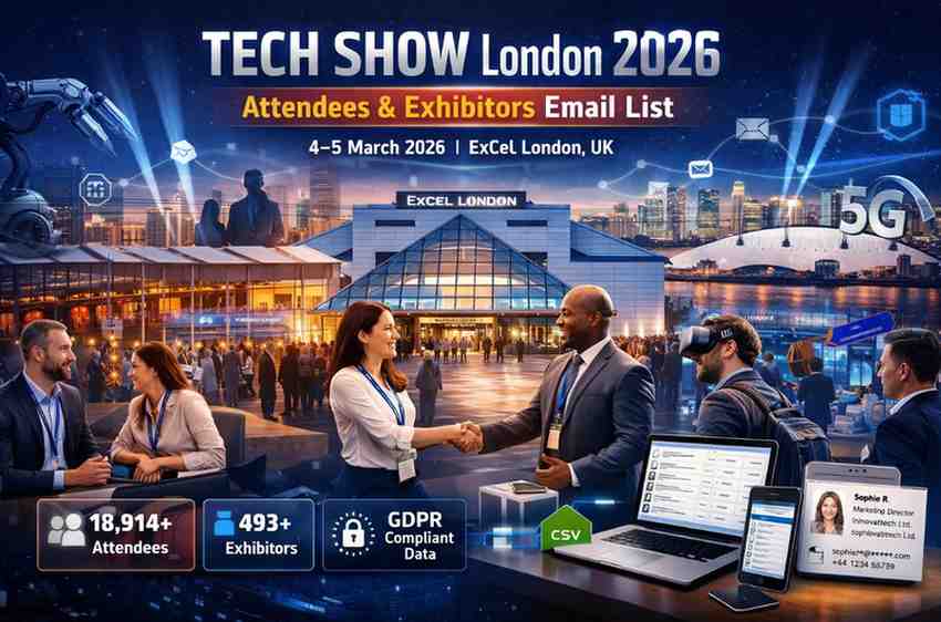 Tech Show London 2026 Attendees & Exhibitors Email List