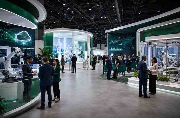Technology, healthcare, finance and manufacturing trade show industries